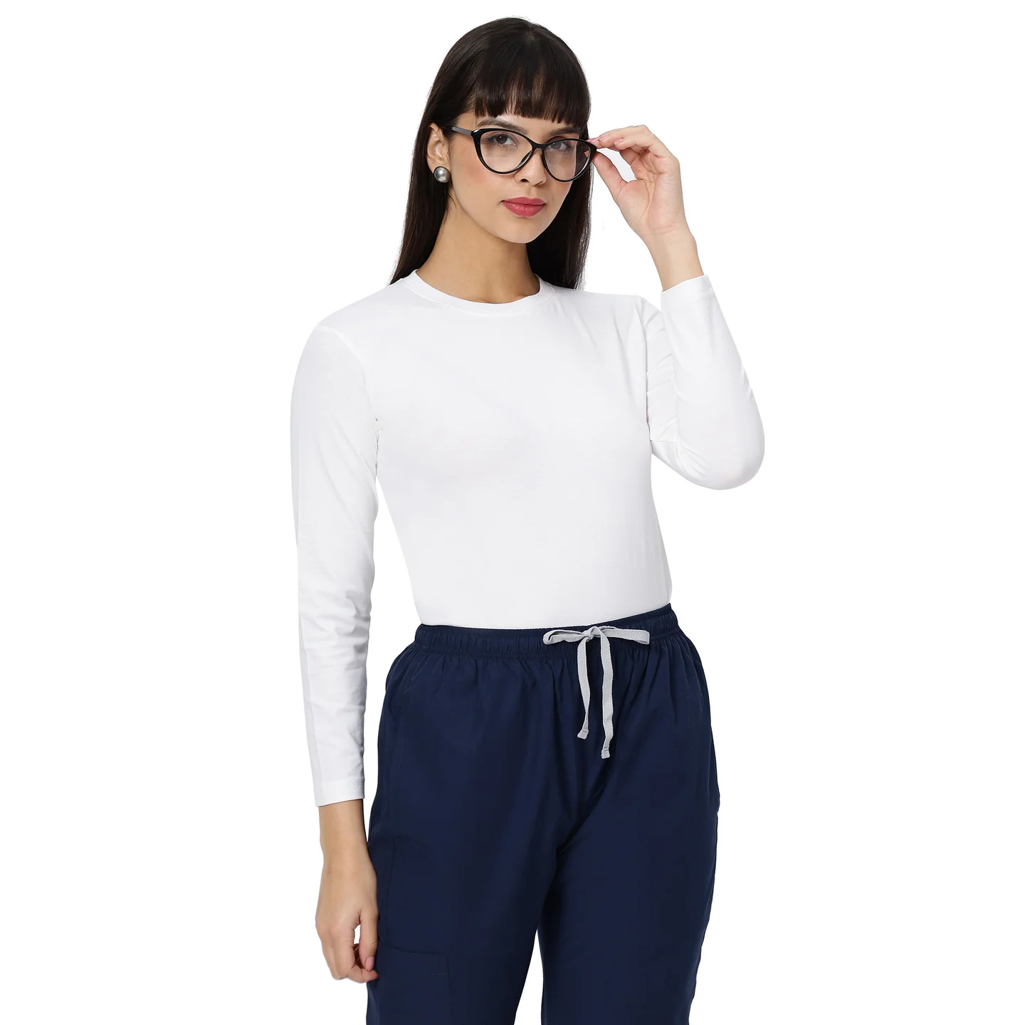 Women's Premium White Under Scrub Top - Image 5