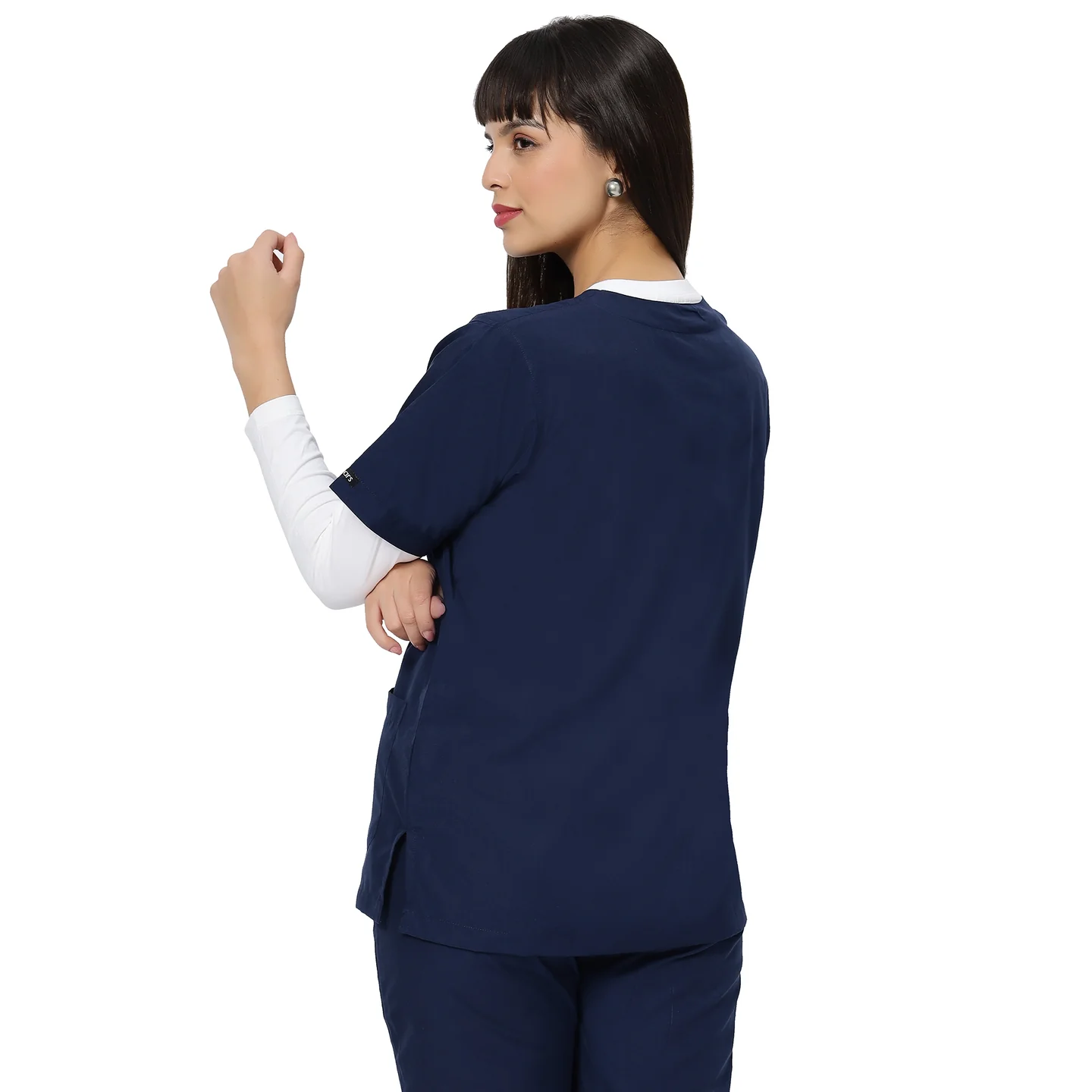 Women's Premium White Under Scrub Top - Image 4