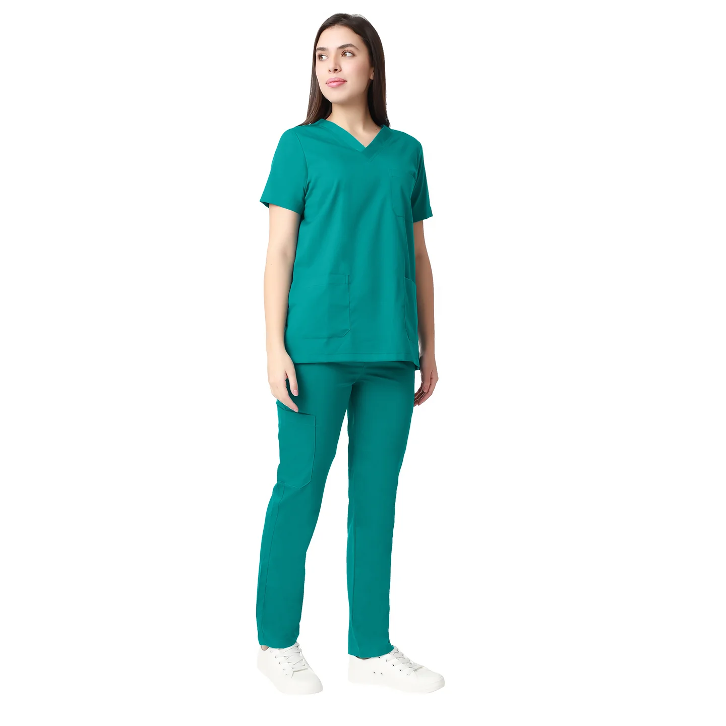 Women's Aqua Scrub Suit 2-Way Stretch / Liquid Repellant Free Embroidery (SMART FIT) - Image 32