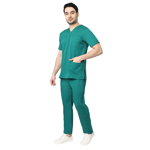 Men's Aqua Scrub Suit 2-Way Stretch / Liquid Repellant Free Embroidery (SMART FIT) - Image 29